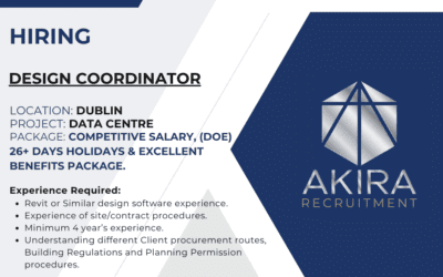 Design Coordinator Role – Transform Dublin’s Data Centre Projects with a number 1 Leading Main Contractor